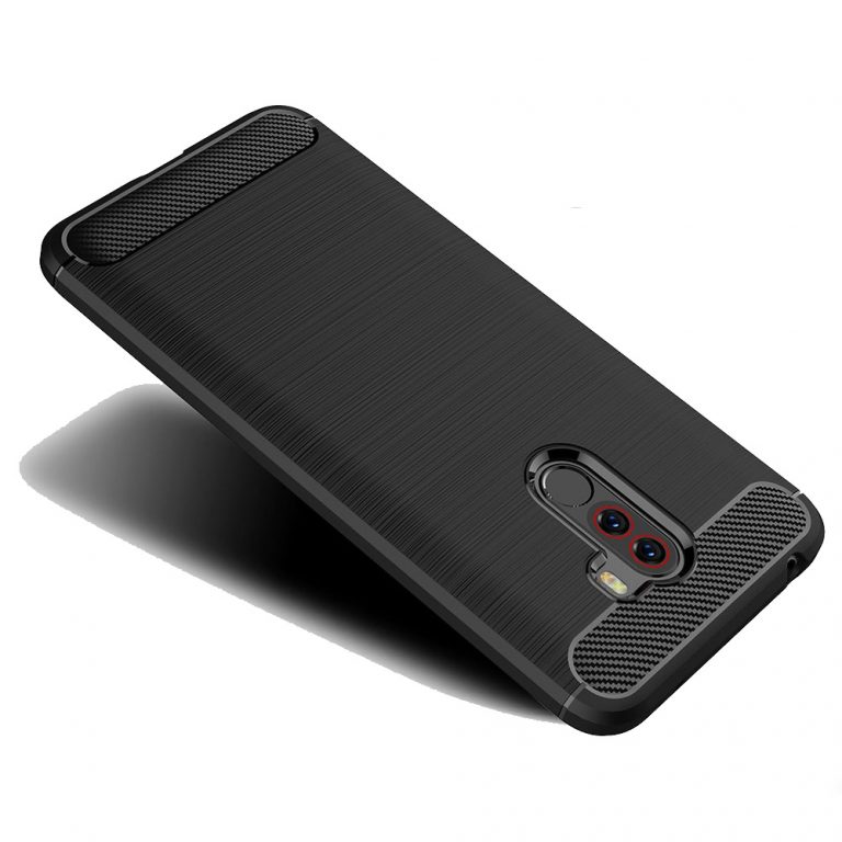 Luxury Carbon Fiber Tpu Soft Case For Xiaomi Pocophone F Black Yoibo