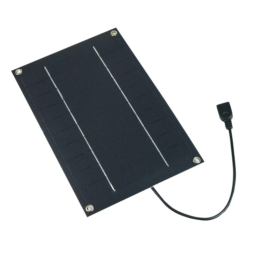 SUNWALK 6W 5V Monocrystalline Silicon Solar Charger Panel Semi-flexible Lightweight Outdoor Travel Portable Power Bank with USB Interface