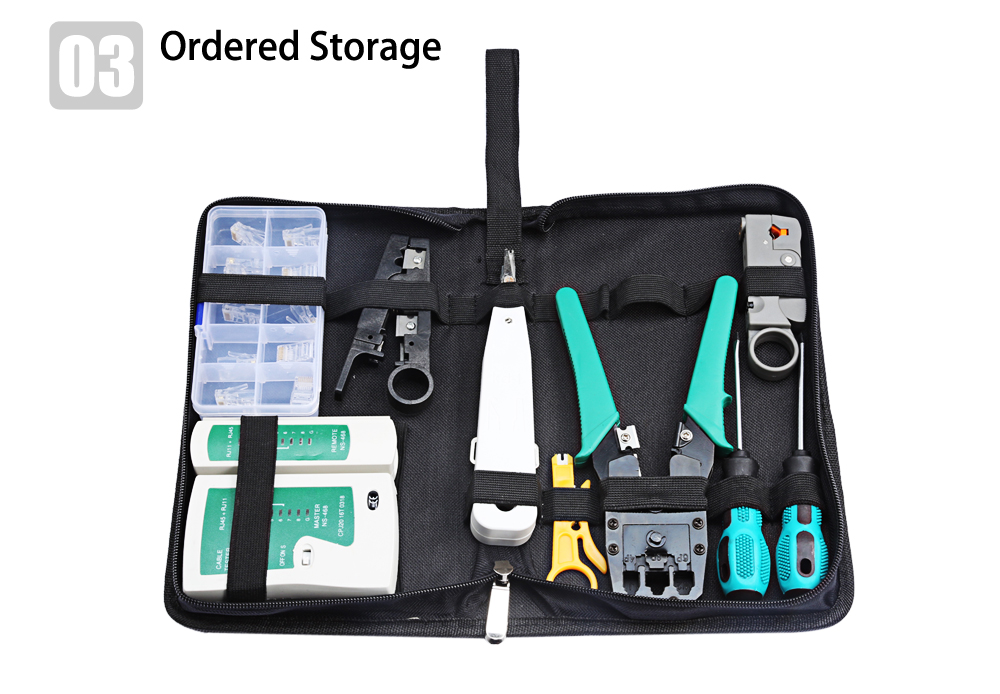 11 in 1 Generic Network Maintenance Computer Repair Kit Tool Bag