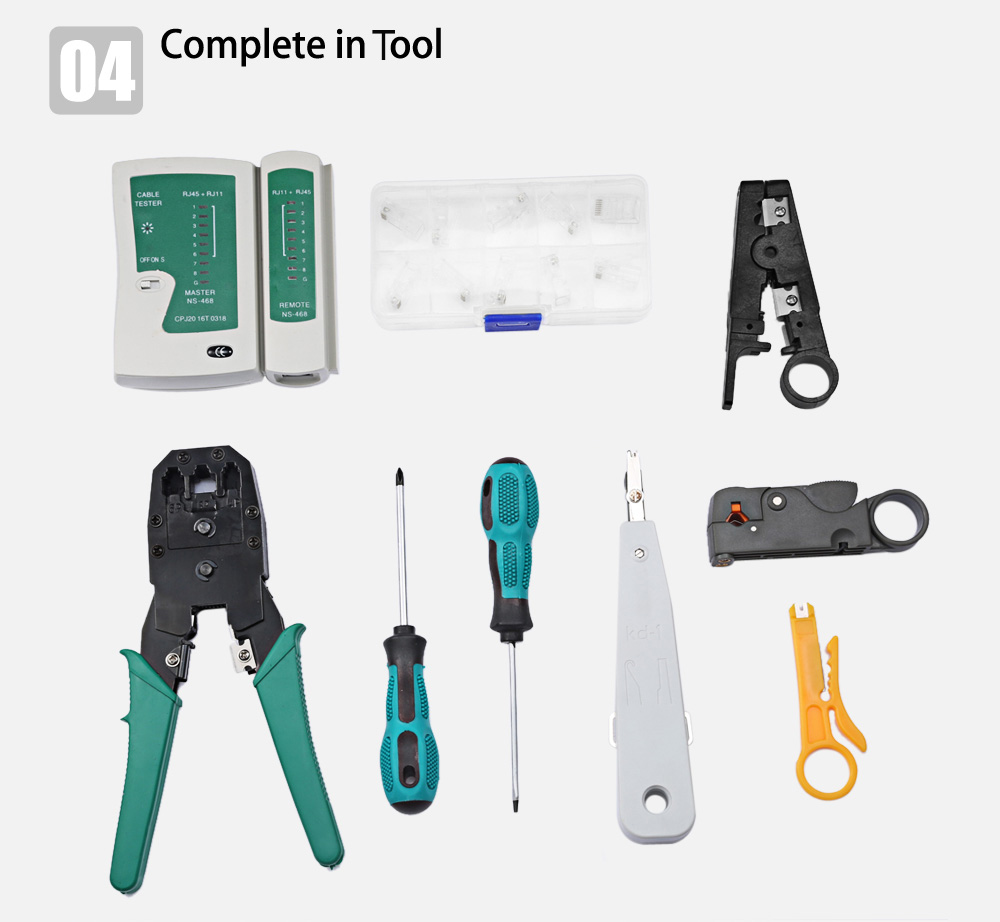 11 in 1 Generic Network Maintenance Computer Repair Kit Tool Bag