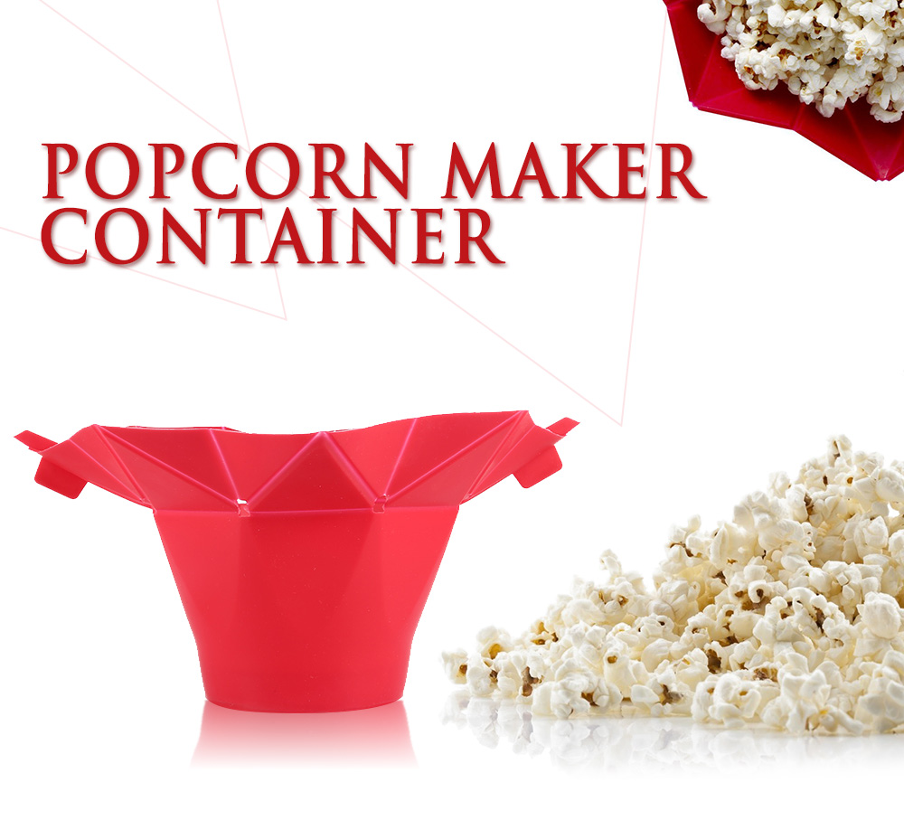 Folding Microwave Silicone DIY Popcorn Maker Container Baking Tools