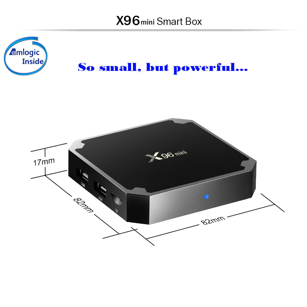 X96mini Android TV Box Digital Player S905W Support 2.4GHz WiFi 4K x 2K H.265 100M LAN