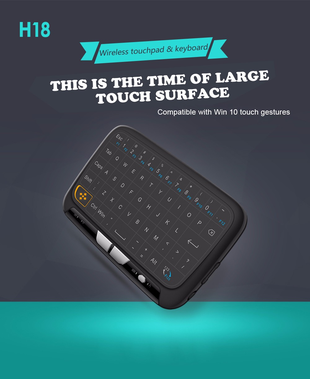 H18 2.4GHz Mini Wireless Keyboard Touchpad Mouse Combo