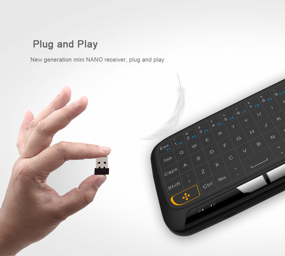 H18 2.4GHz Mini Wireless Keyboard Touchpad Mouse Combo