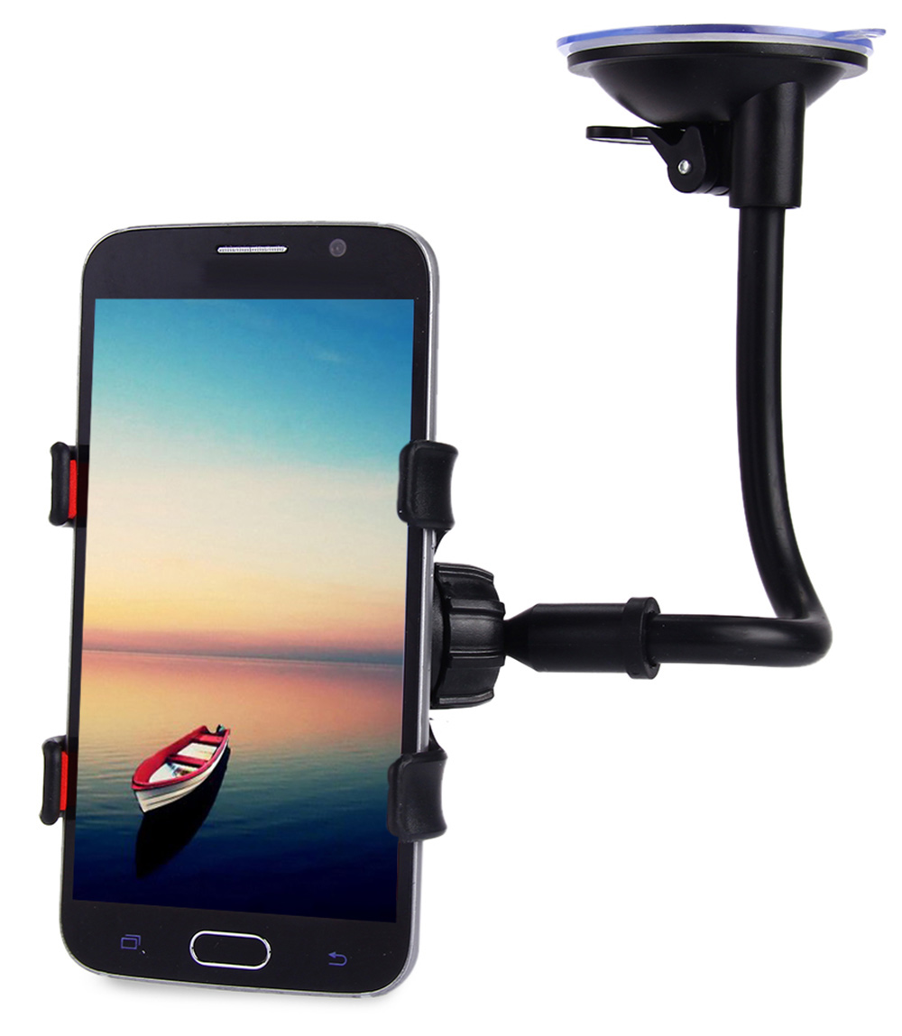 Universal 360 Degrees Rotation Long Arm Car Windshield Holder Mount Bracket Stand for Cell Phones