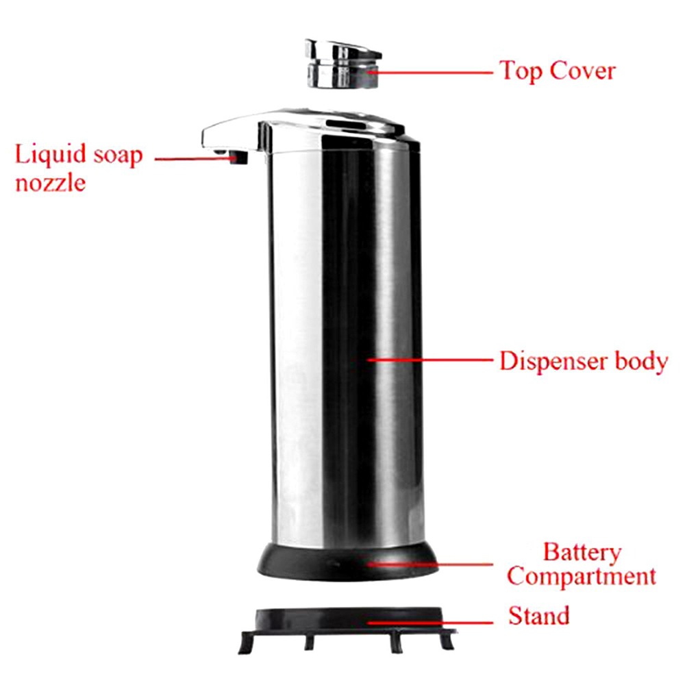 AD - 02 280ml Stainless Steel Automatic Soap Dispenser Touchless Sanitizer Dispenser