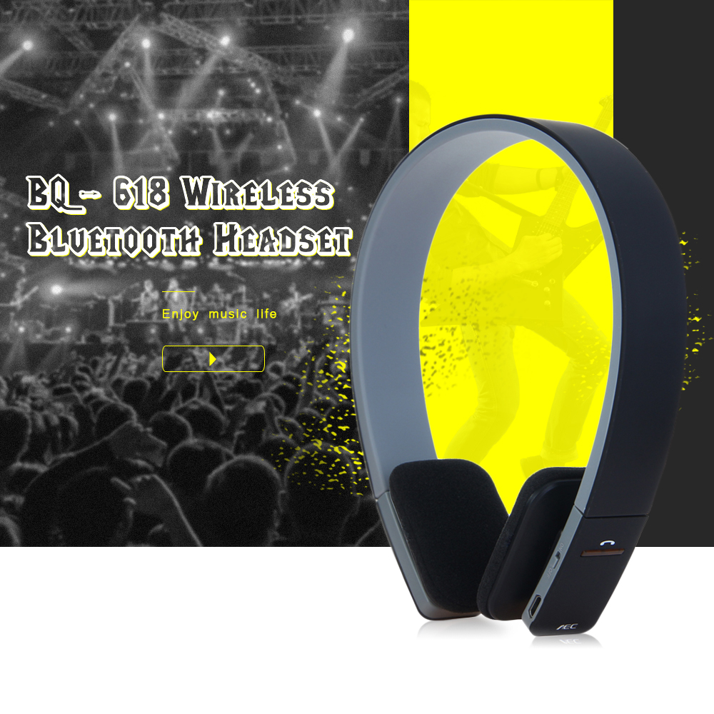 BQ - 618 Wireless Bluetooth V4.1 + EDR Headset Support Handsfree with Intelligent Voice Navigation for Cellphones Tablet