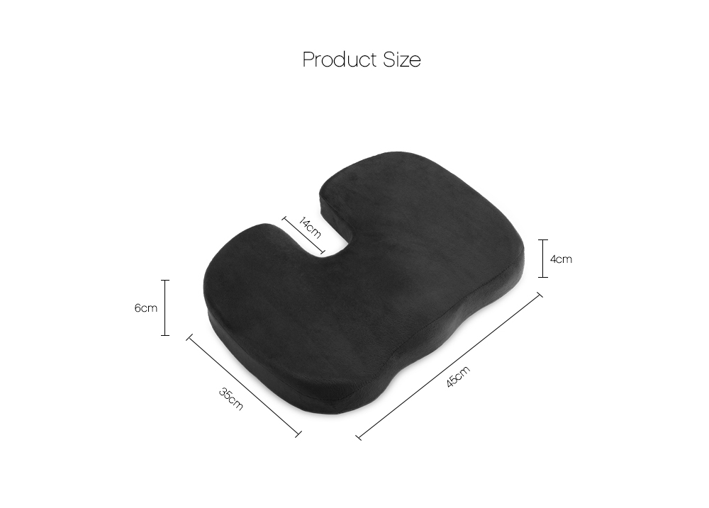 Coccyx Orthopedic Memory Foam Seat Cushion for Chair Car Office