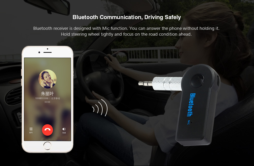 TS - BT35A08 Bluetooth 3.0 Car Audio Music Receiver with Handsfree Function Microphone