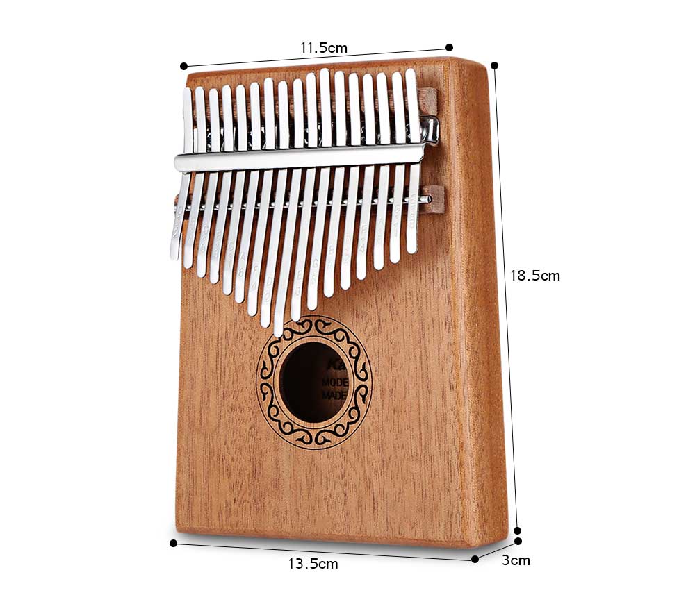 W - 17T 17 Keys Kalimba Thumb Piano Mahogany Body Musical Instrument