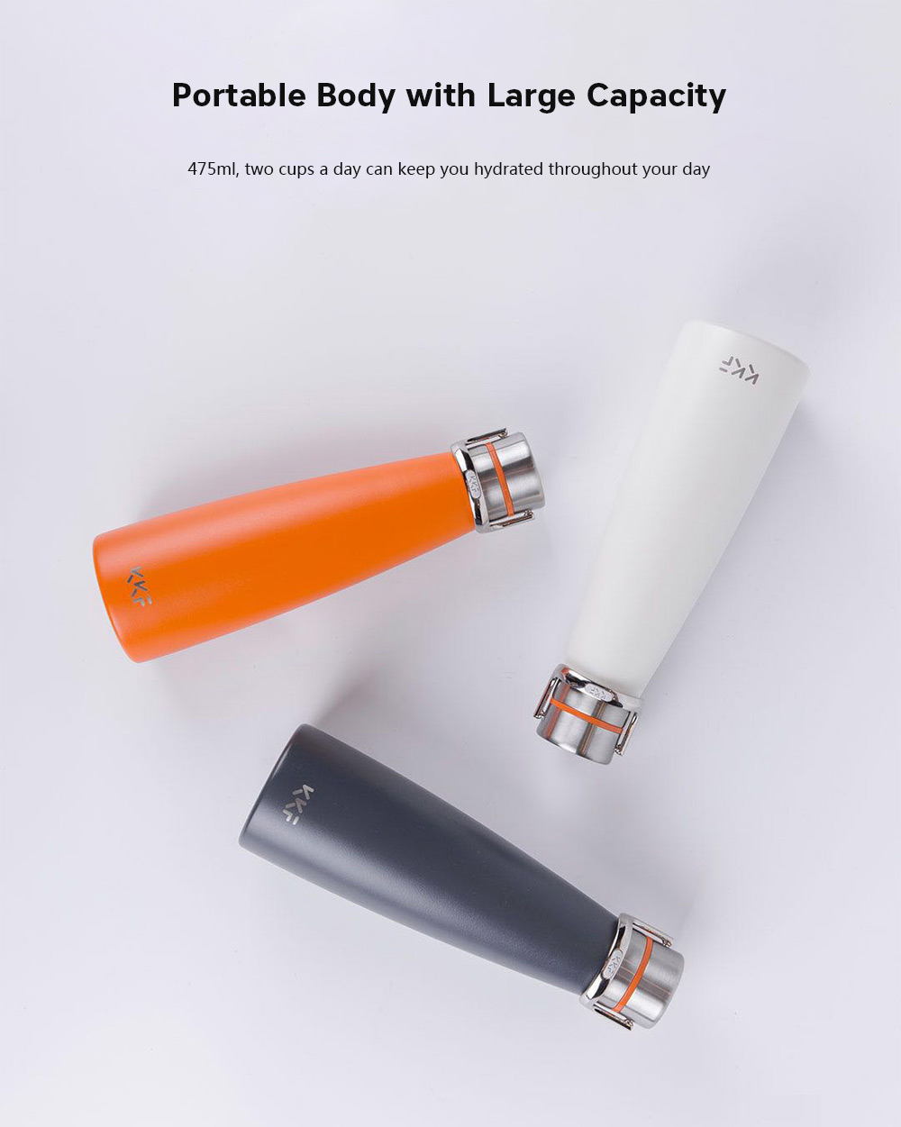 Xiaomi YOUPIN 475ml Stainless Steel Vacuum Insulated Water Bottle Keep Hot for 12hrs 