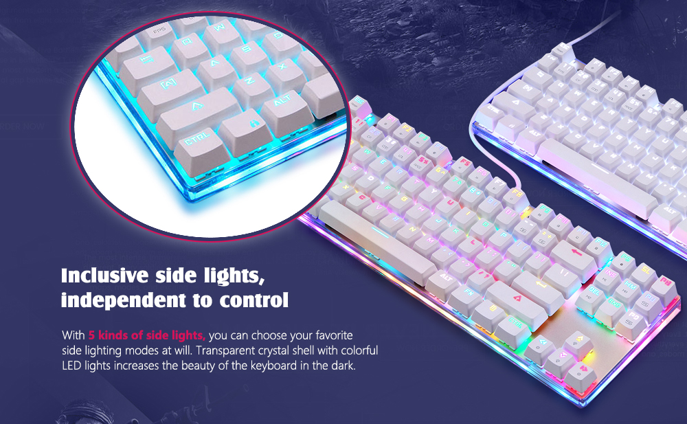 Motospeed K87S NKRO Mechanical Keyboard with RGB Backlight