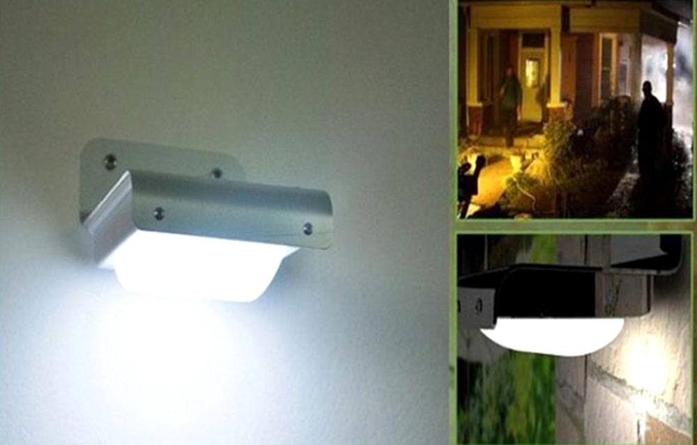 2PCS 16 LEDs Outdoor Solar Motion Light Energy Saving Infrared Sensor Wall Lamp