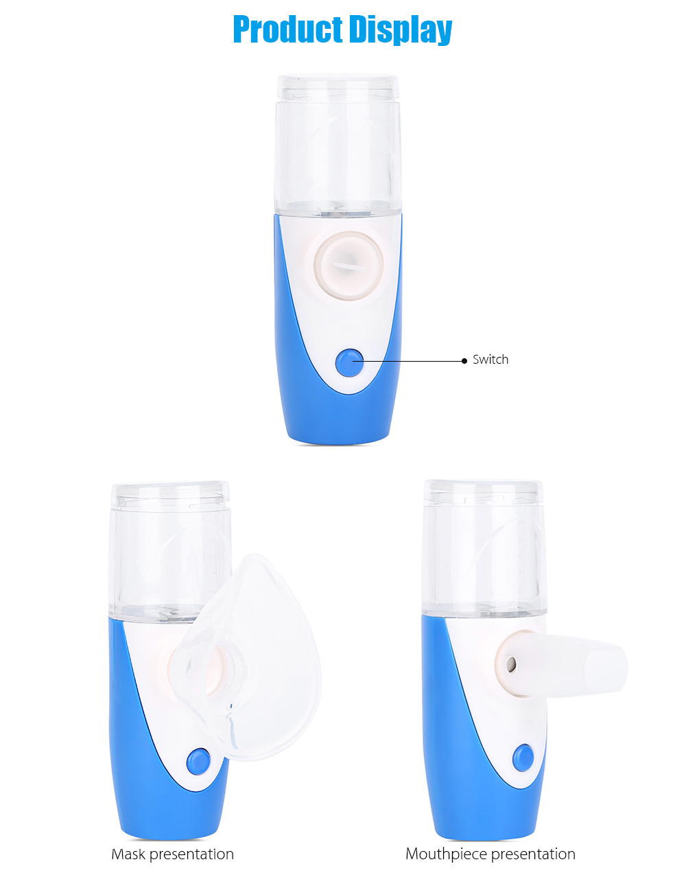 MY-121 Rechargeable Atomizer Inhaler Nebulizer Humidifier Beauty Instrument Aromatherapy Rhinitis Skin Replenishment