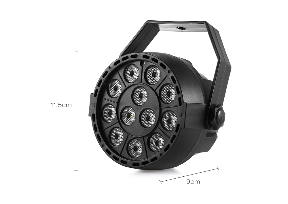 Lightme RGBW 12 LEDs Digital Display Par Light Stage Lamp with Remote Controller