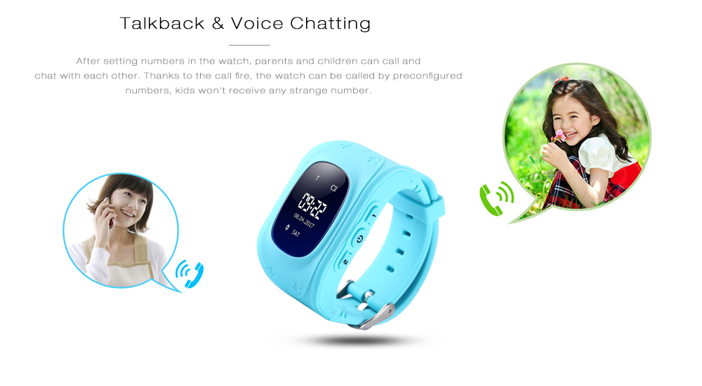 Q50 Children OLED Display GPS SOS Smart Watch Telephone