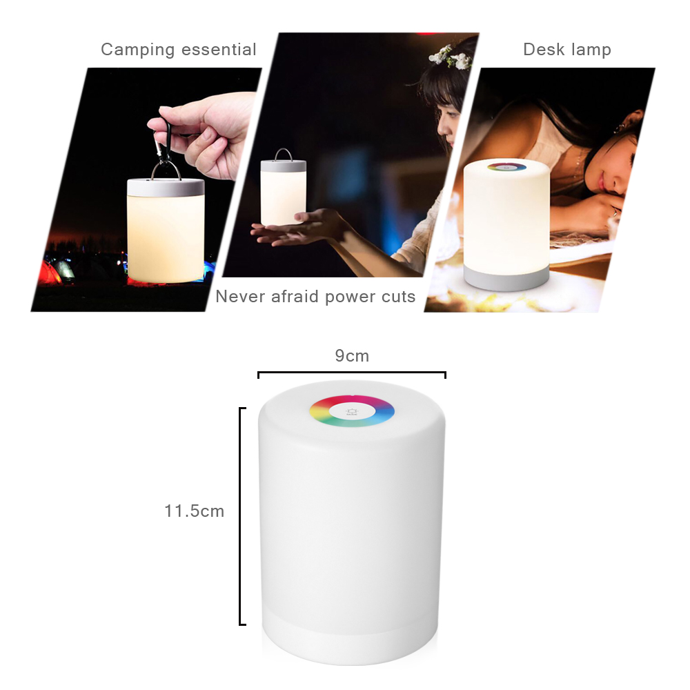 Lightme Intelligent Touch Night Light Induction Dimmer Hook Colorful Lamp