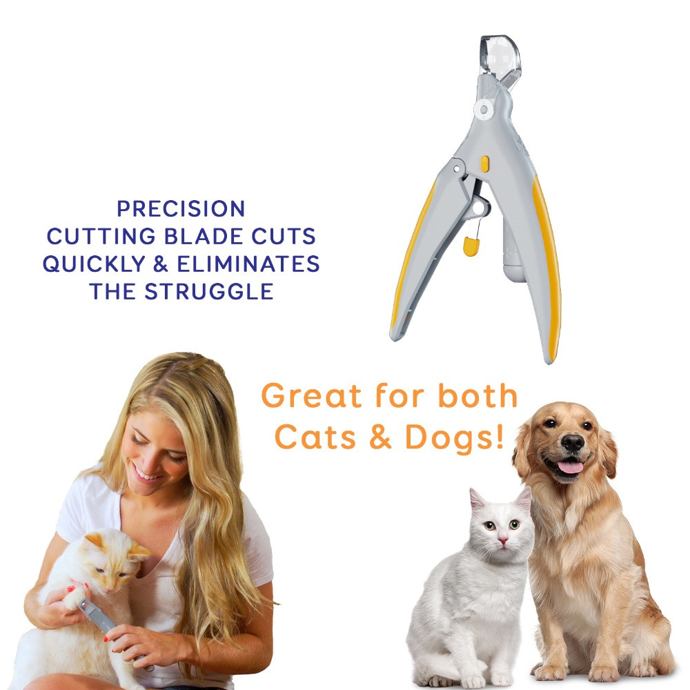 Illuminated Pet Nail Trimmer Peti Care Clippers Grinders for Cat Dog