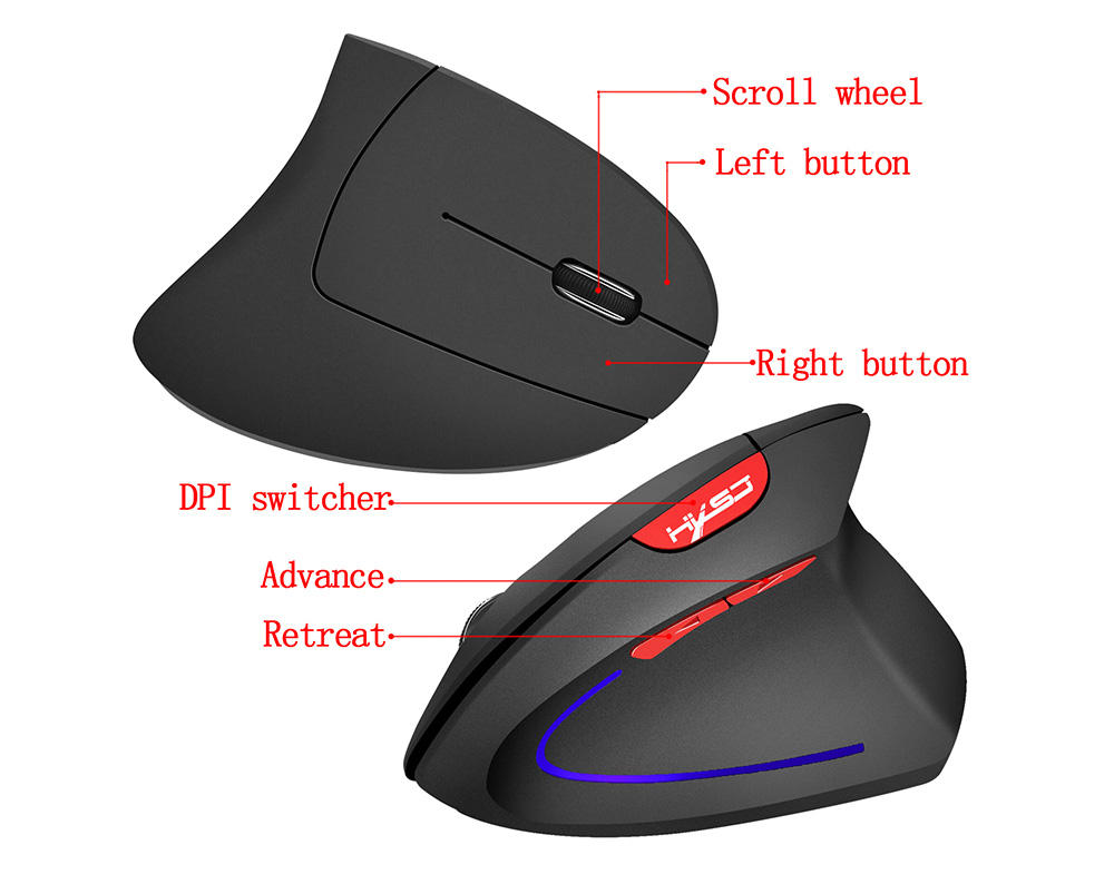 HXSJ T22 Rechargeable 2.4GHz Wireless Mouse