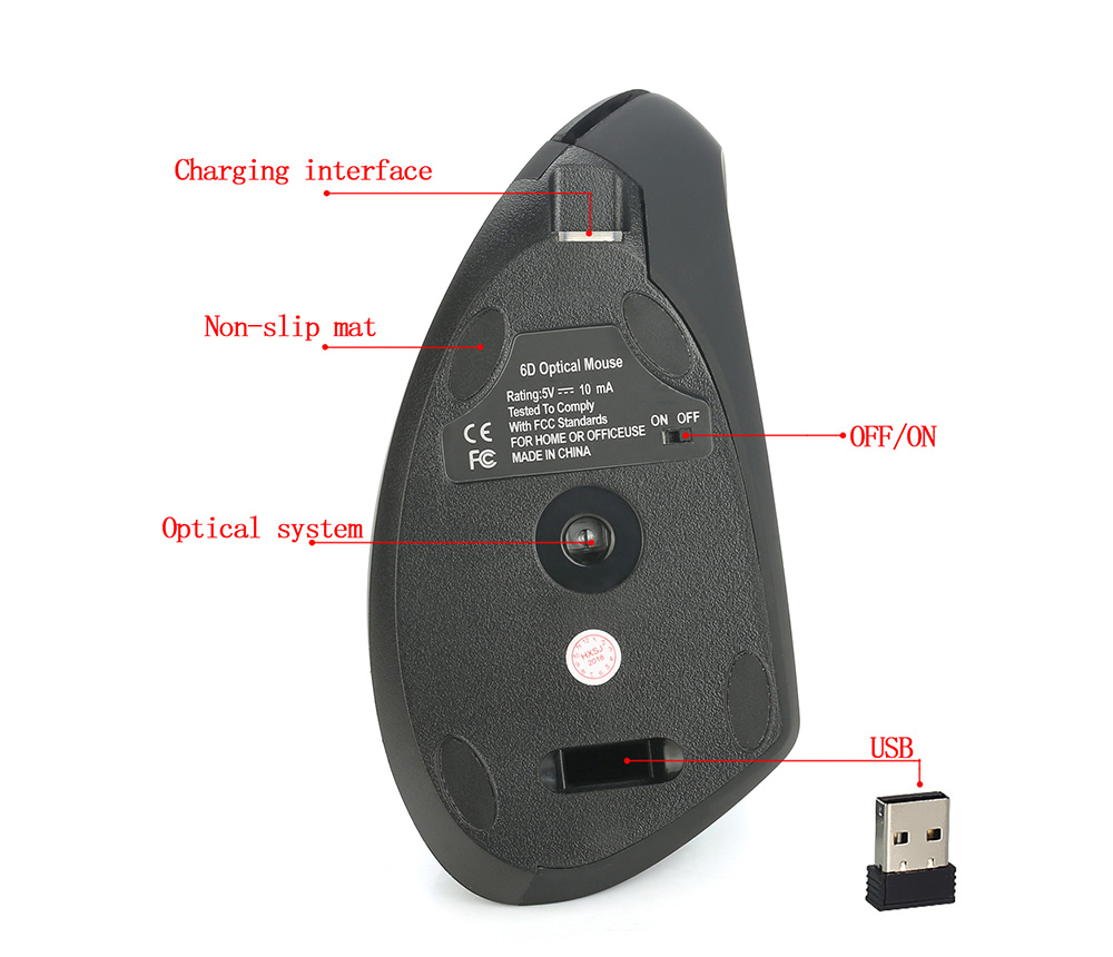 HXSJ T22 Rechargeable 2.4GHz Wireless Mouse