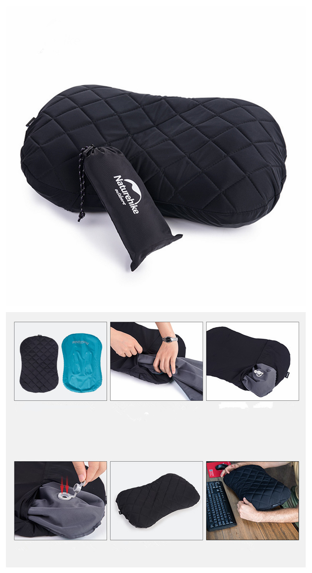 Naturehike Outdoor Inflatable Pillow Portable Sleeping Pillow Cover