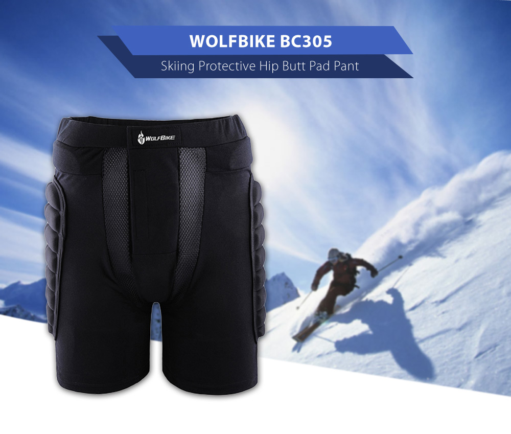 WOLFBIKE BC305 Protective Hip Butt Pad Pant for Outdoor Sport Skiing Skating Snowboarding