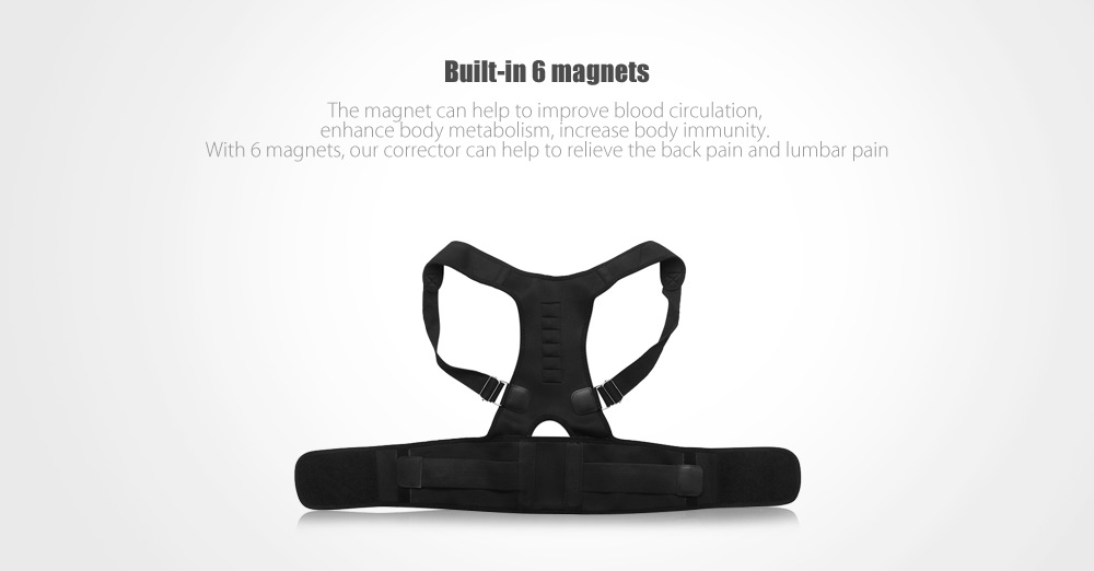 Adjustable Posture Corrector Magnetic Position Correction Brace Support Back Belt