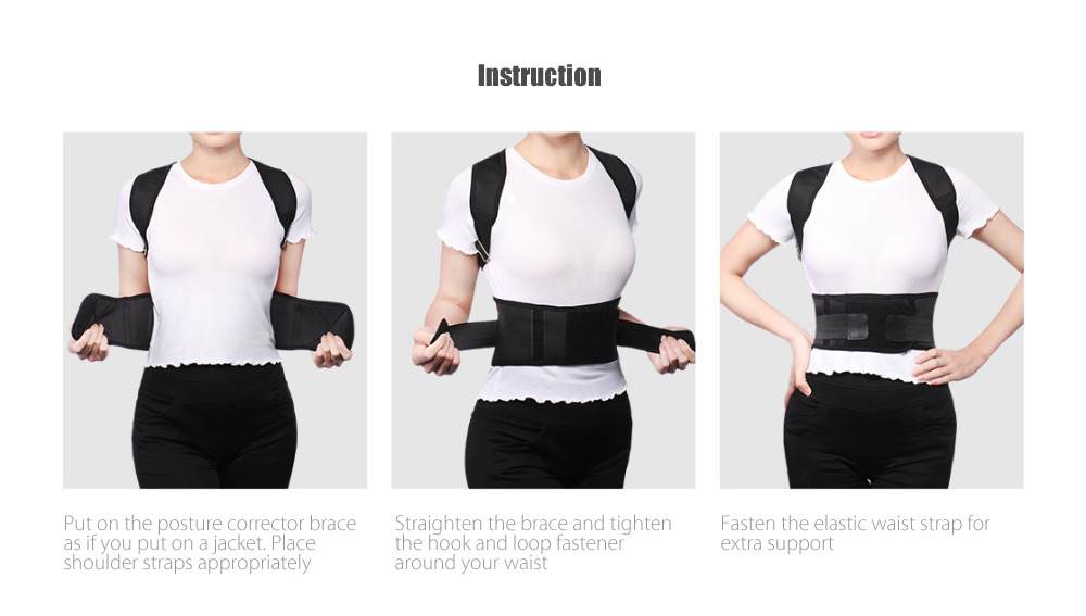 Adjustable Posture Corrector Magnetic Position Correction Brace Support Back Belt