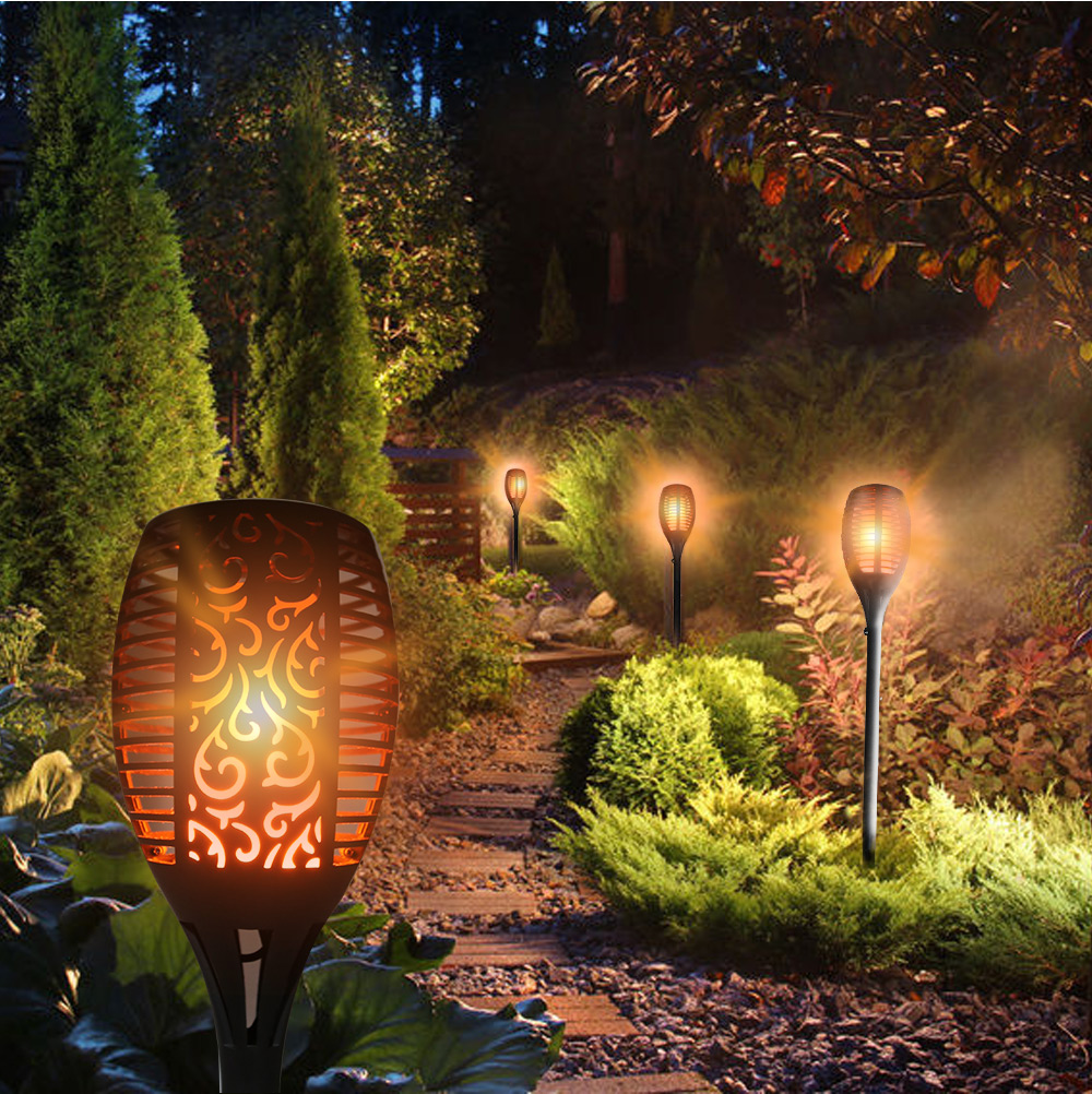 Utorch LED Solar Waterproof Flickering Flame Torch Light Outdoor Landscape Decoration Lighting