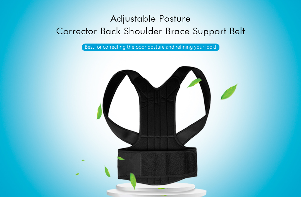 Adjustable Adult Corset Posture Corrector Back Shoulder Brace Spine Support Belt