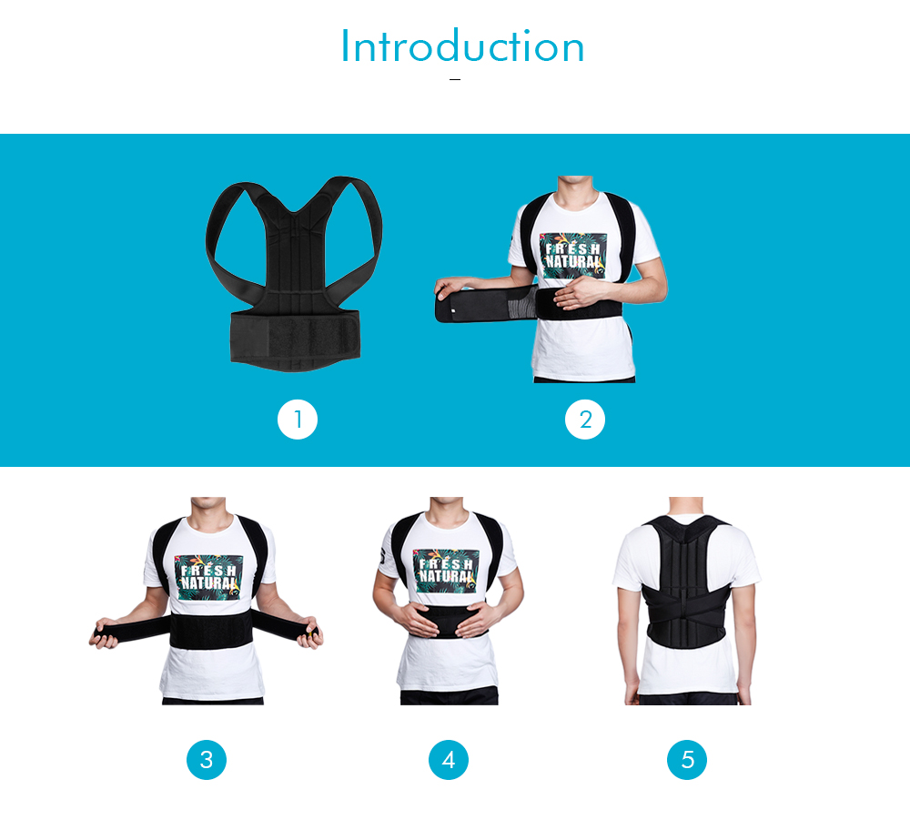 Adjustable Adult Corset Posture Corrector Back Shoulder Brace Spine Support Belt