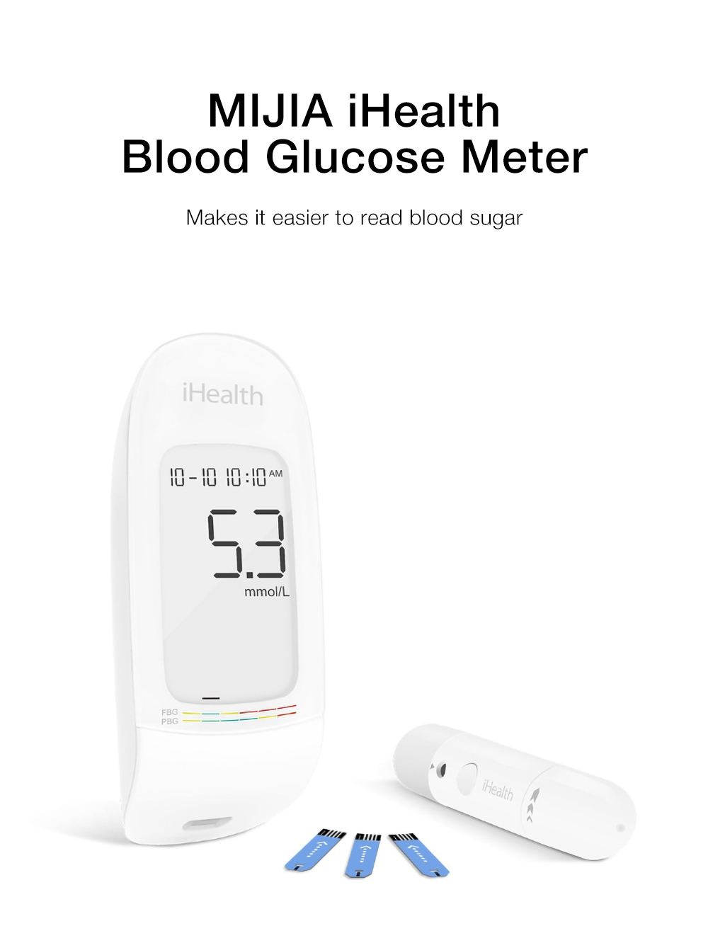 MIJIA iHealth Blood Glucose Meter with Test Strips Lancets