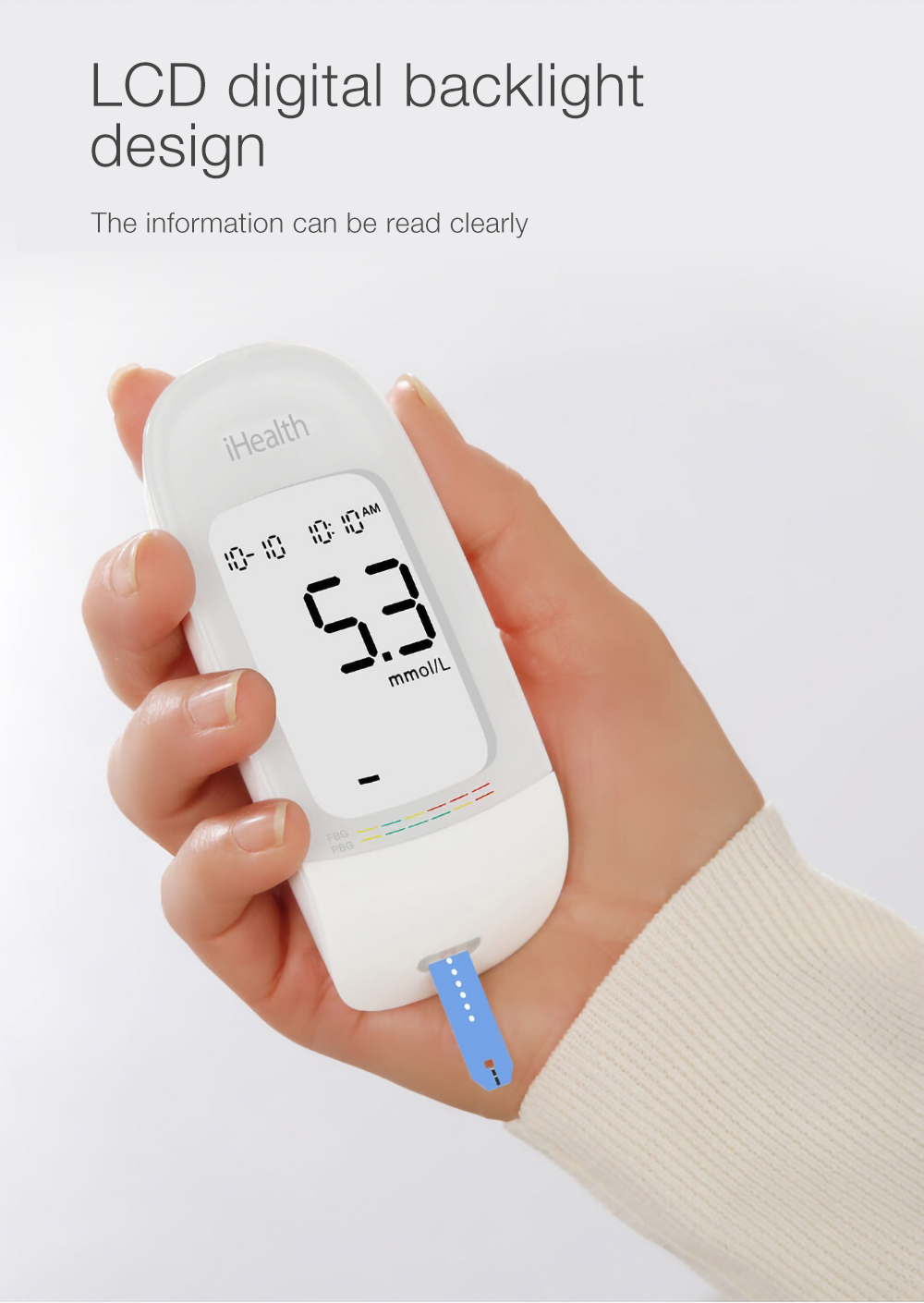 MIJIA iHealth Blood Glucose Meter with Test Strips Lancets