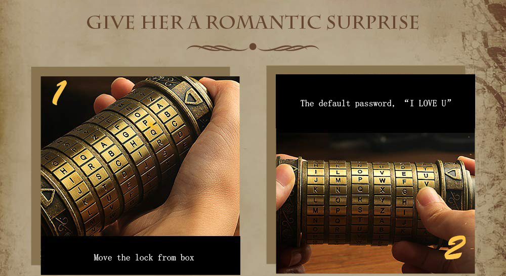 Da Vinci Code Mini Cryptex Valentine