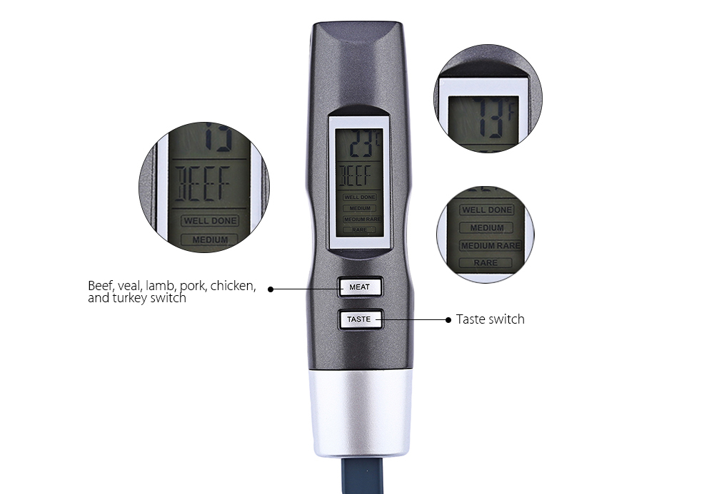 TS - BN60 Digital BBQ Electronic Meat Thermometer Barbecue Fork Probe