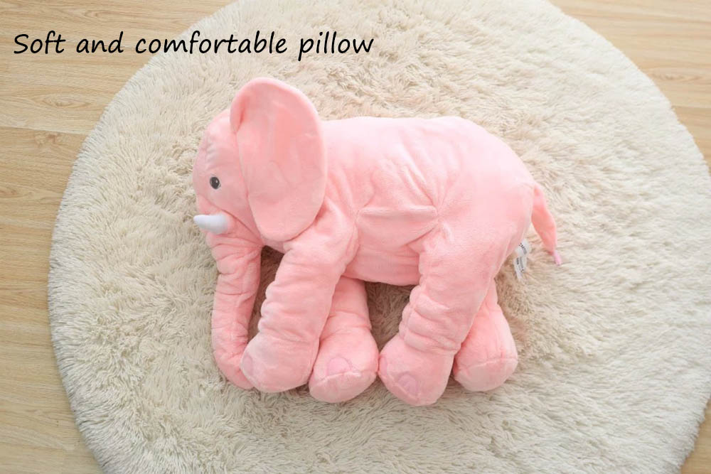 Cute Solid Color Plush Toys Elephant Pillow