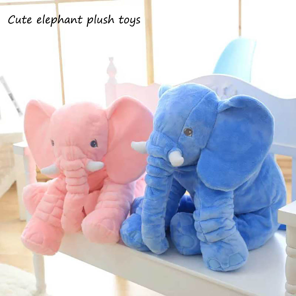 Cute Solid Color Plush Toys Elephant Pillow