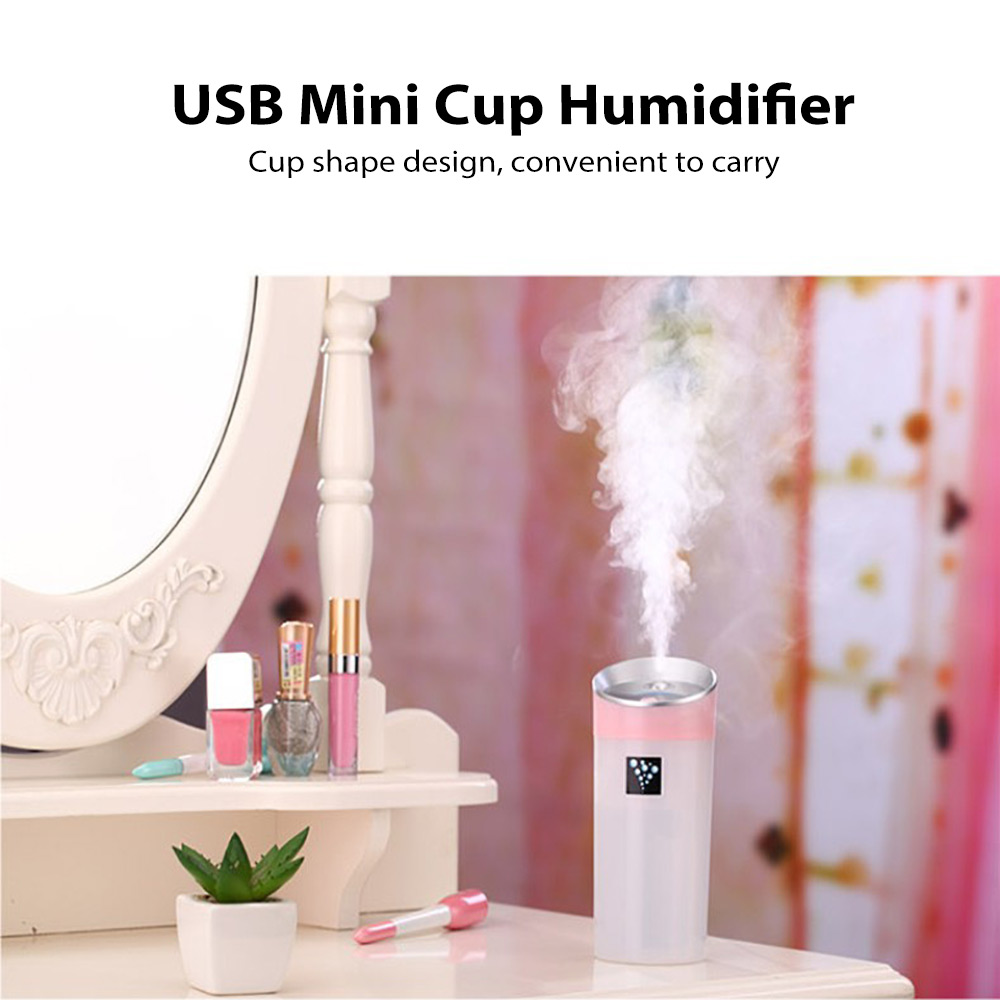 300ml Ultrasonic USB Mini Cup Humidifier for Bedroom Living Room