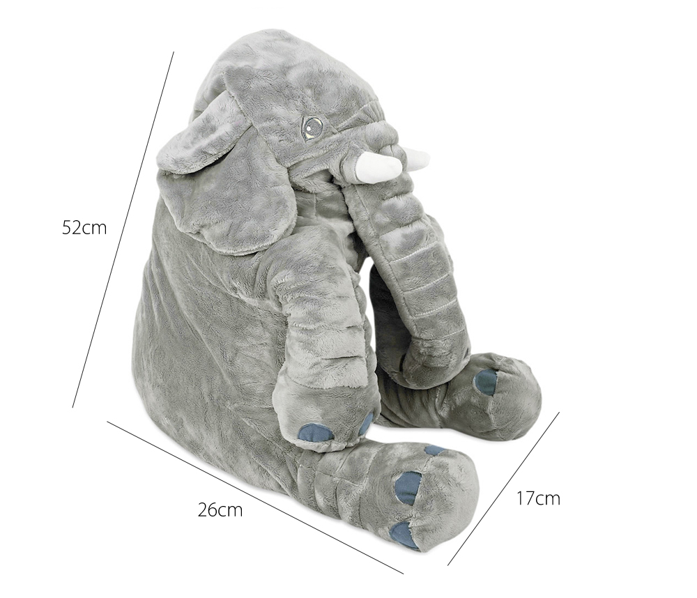 Cute Solid Color Plush Toys Elephant Pillow