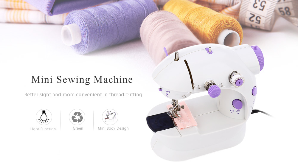 202 Mini Automatic Thread Sewing Machine Double Speed Control Button