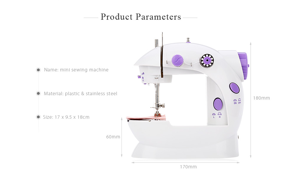 202 Mini Automatic Thread Sewing Machine Double Speed Control Button