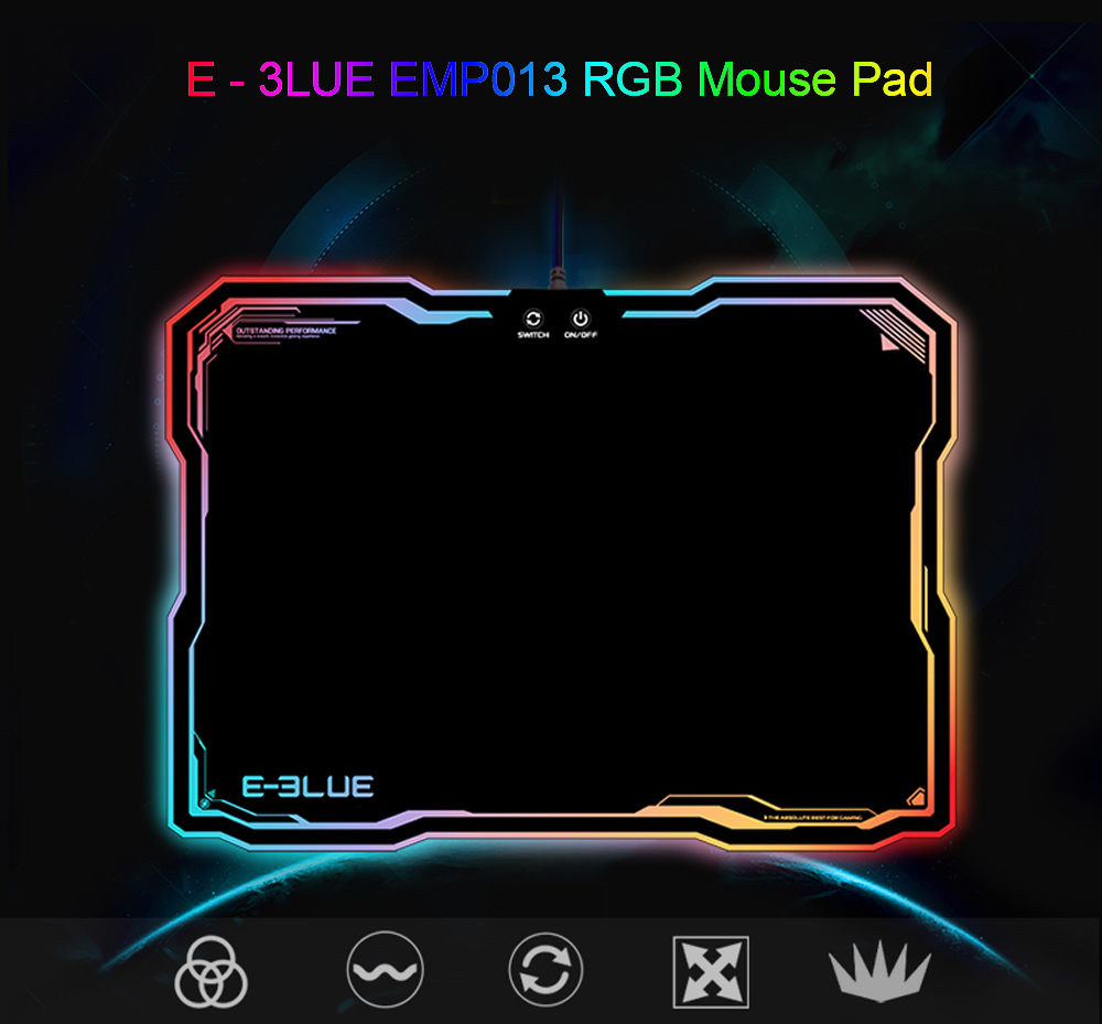 E - 3LUE EMP013 Mouse Pad with RGB Lighting