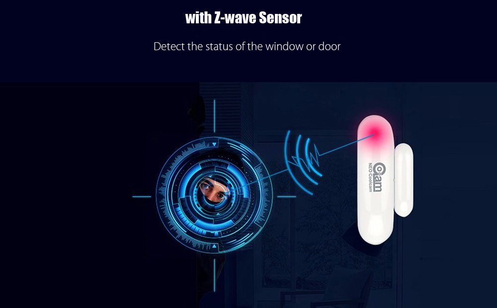 GC00AM NAS - DS01Z Door Window Sensor with Z-wave Technology Home Automation System