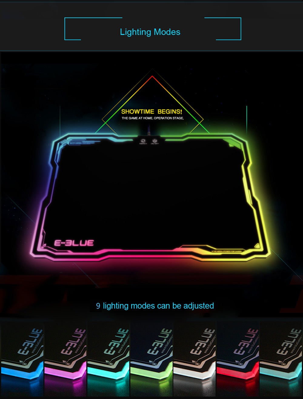 E - 3LUE EMP013 Mouse Pad with RGB Lighting