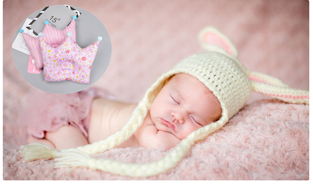 Crown Shape Baby Pillow Infant Newborn Sleeping Headrest