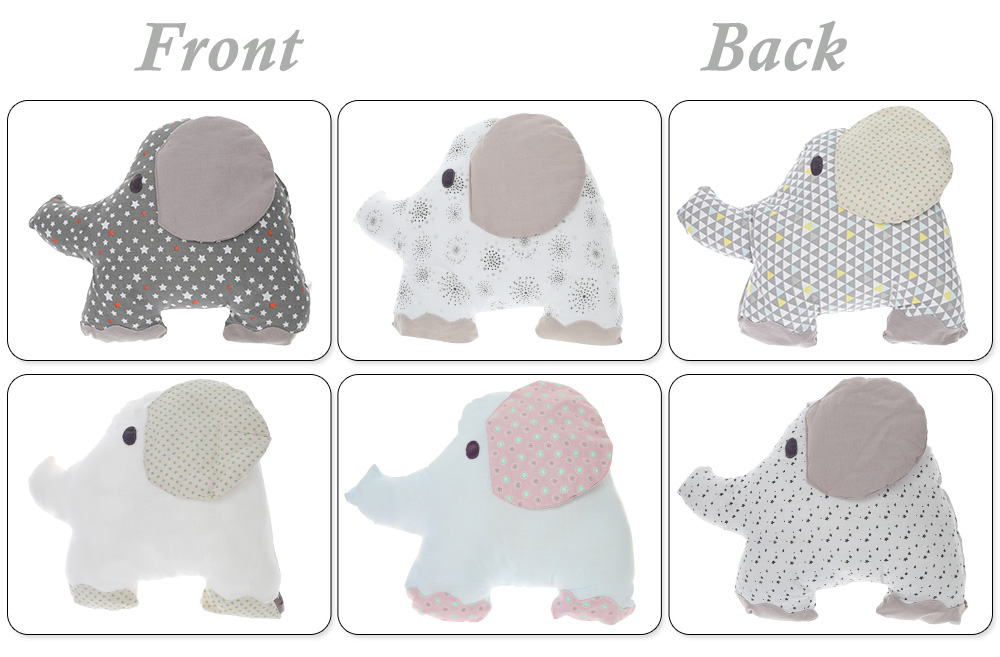 Soft Elephant Baby Bed Bumper Combination Backrest Cushion Protection Pad 6pcs