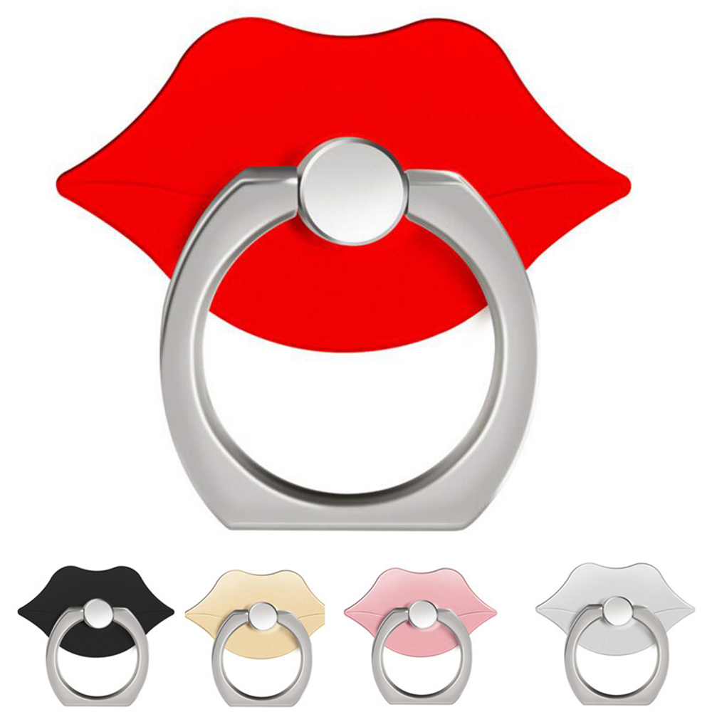 360 Degree Rotating Cute Lip Cell Phone Finger Ring Holder Stand