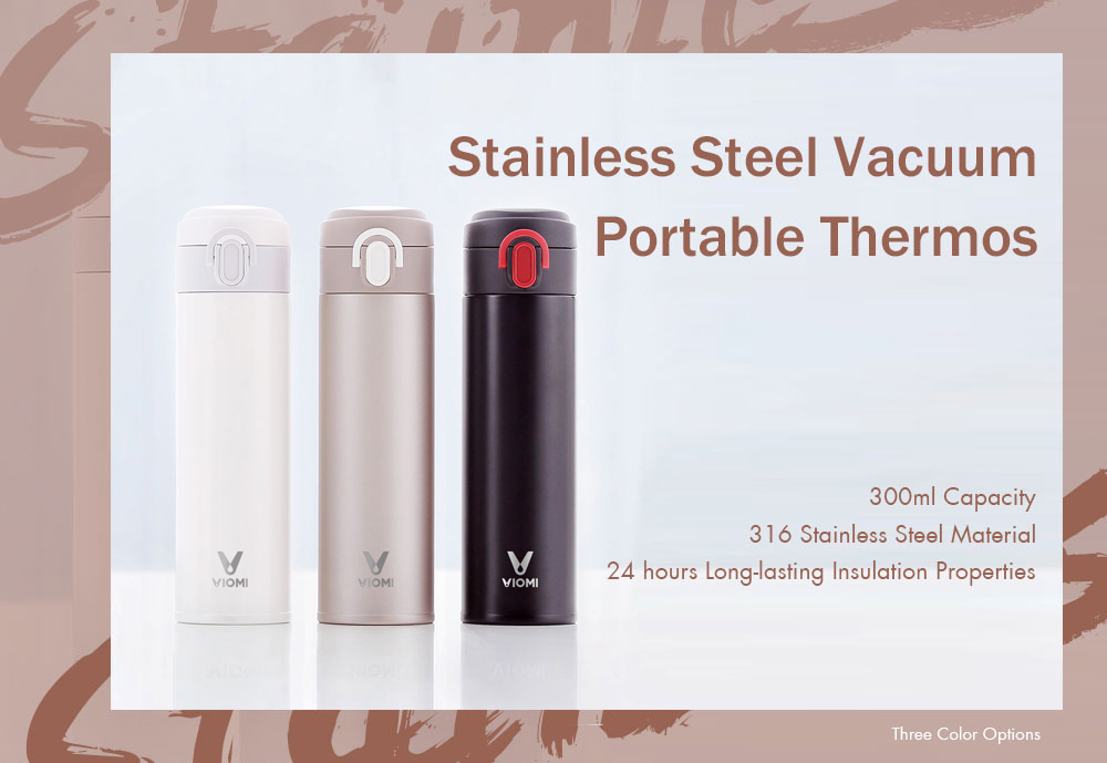 Mijia VIOMI Stainless Steel Vacuum Portable 300ml Thermos