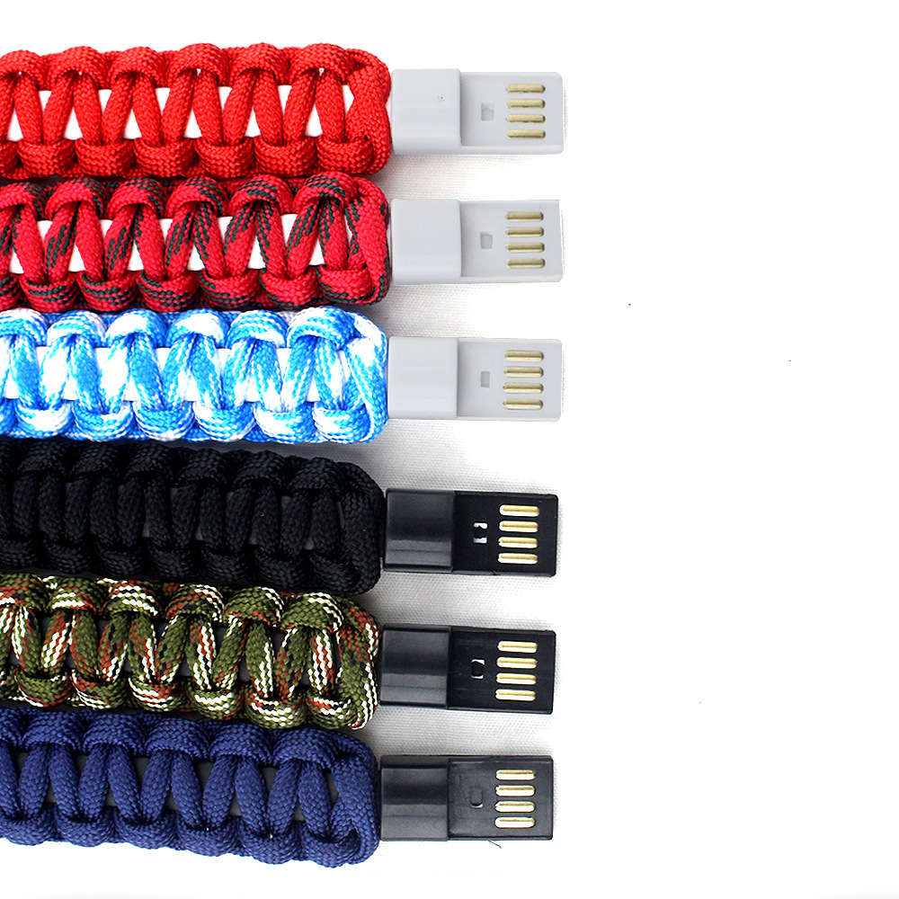 Sport Nylon Creative 8PIN USB Data Cable Bead Bracelet Charger Line Data Charging Cable For Android Phone