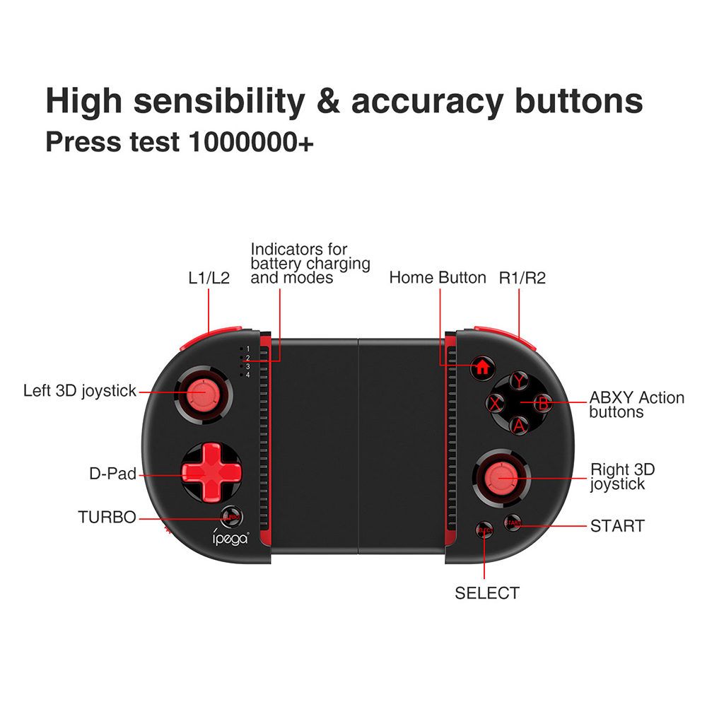 iPEGA PG - 9087 Extendable Bluetooth Wireless Controller Gamepad Joystick for iOS Android Smartphones